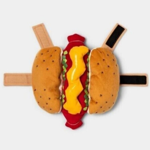 NWT Hyde & EEK! Boutique Halloween Hot Dog Pet Costume w/ Ketchup Squeek Toy New - Picture 5 of 11